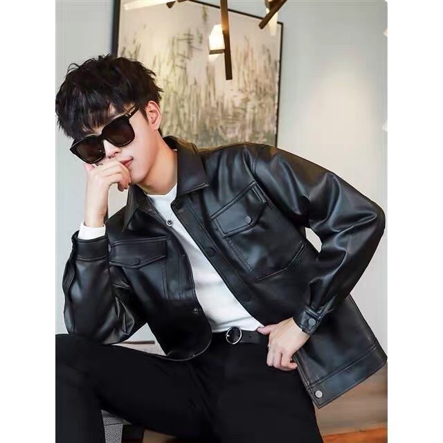 💥Hàng Siêu Cấp💥Áo khoác da cổ bẻ cực chất💥Được kiểm hàng