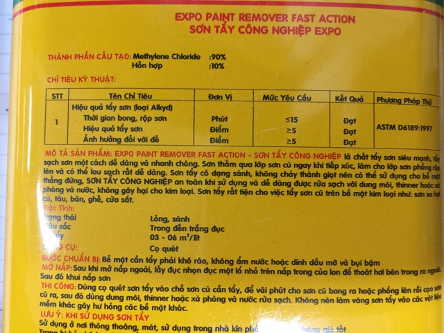 [HCM][ BẢO QUẢN XA TẦM TAY TRẺ EM] Chất tẩy sơn EXPO 925ML