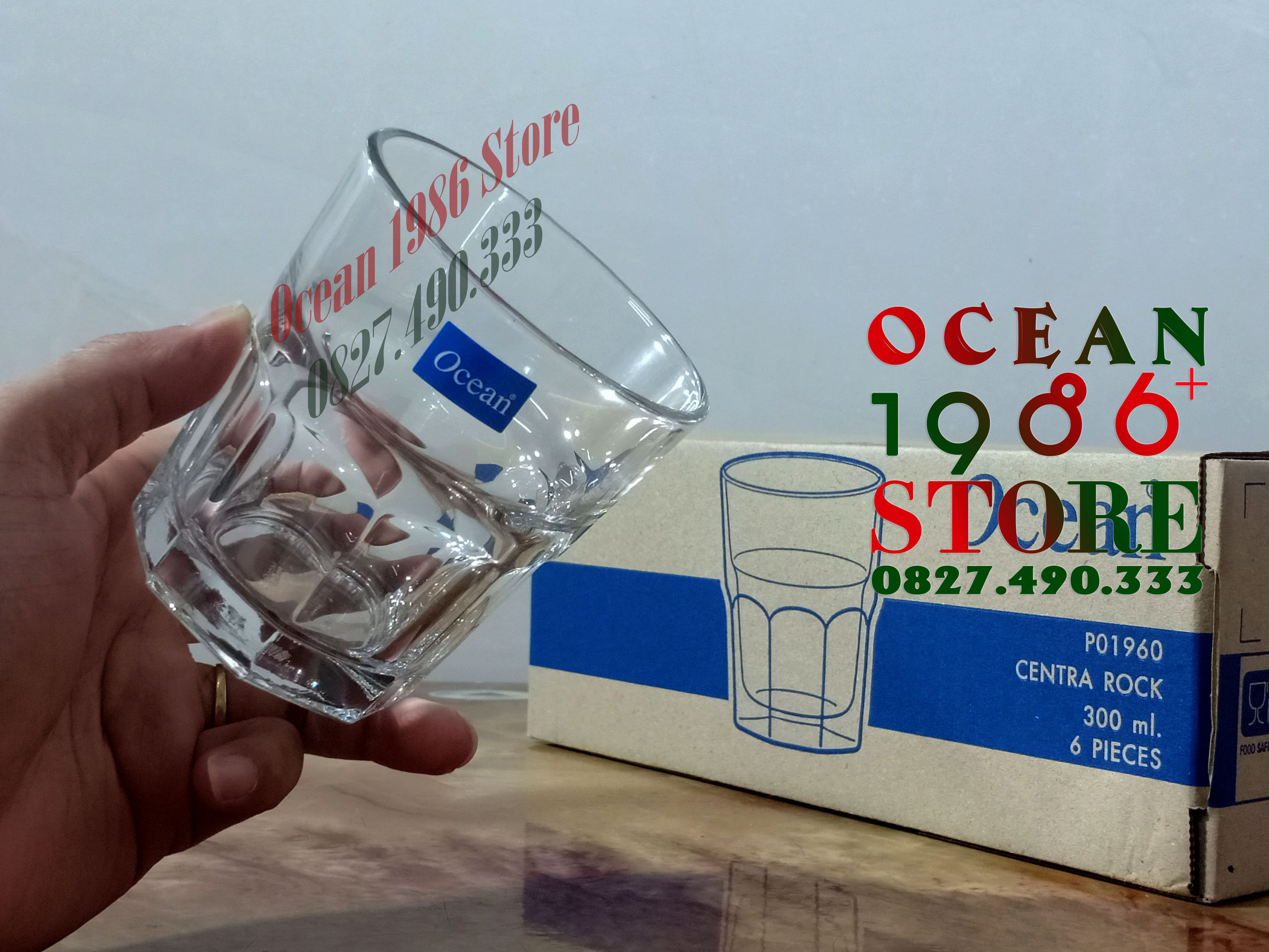 Bộ 6 Cốc Thủy Tinh Centra Rock Ocean – P01960- 300ml