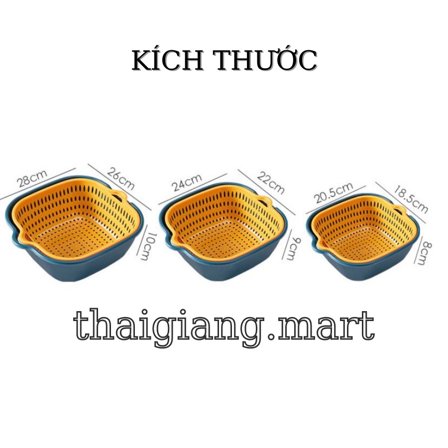 Sét rổ chậu 6 món đựng rau, hoa quả
