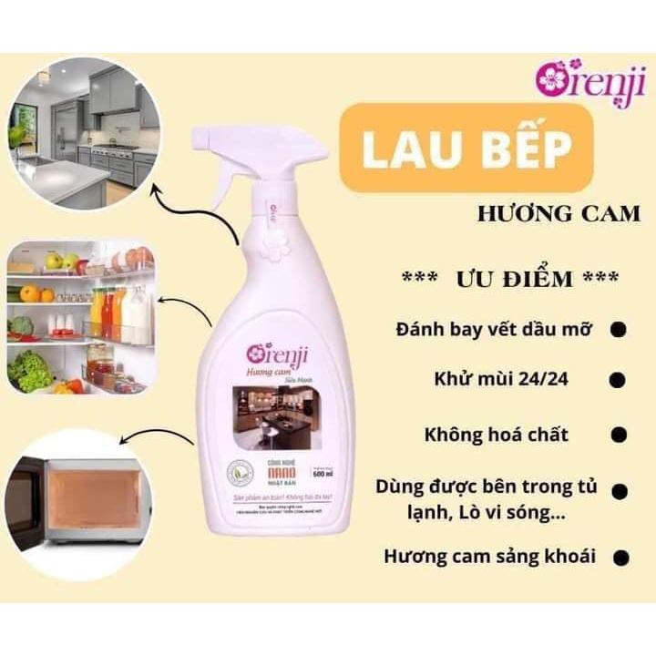 LAU CHÙI BẾP ORENJI SIÊU SẠCH 600 ml