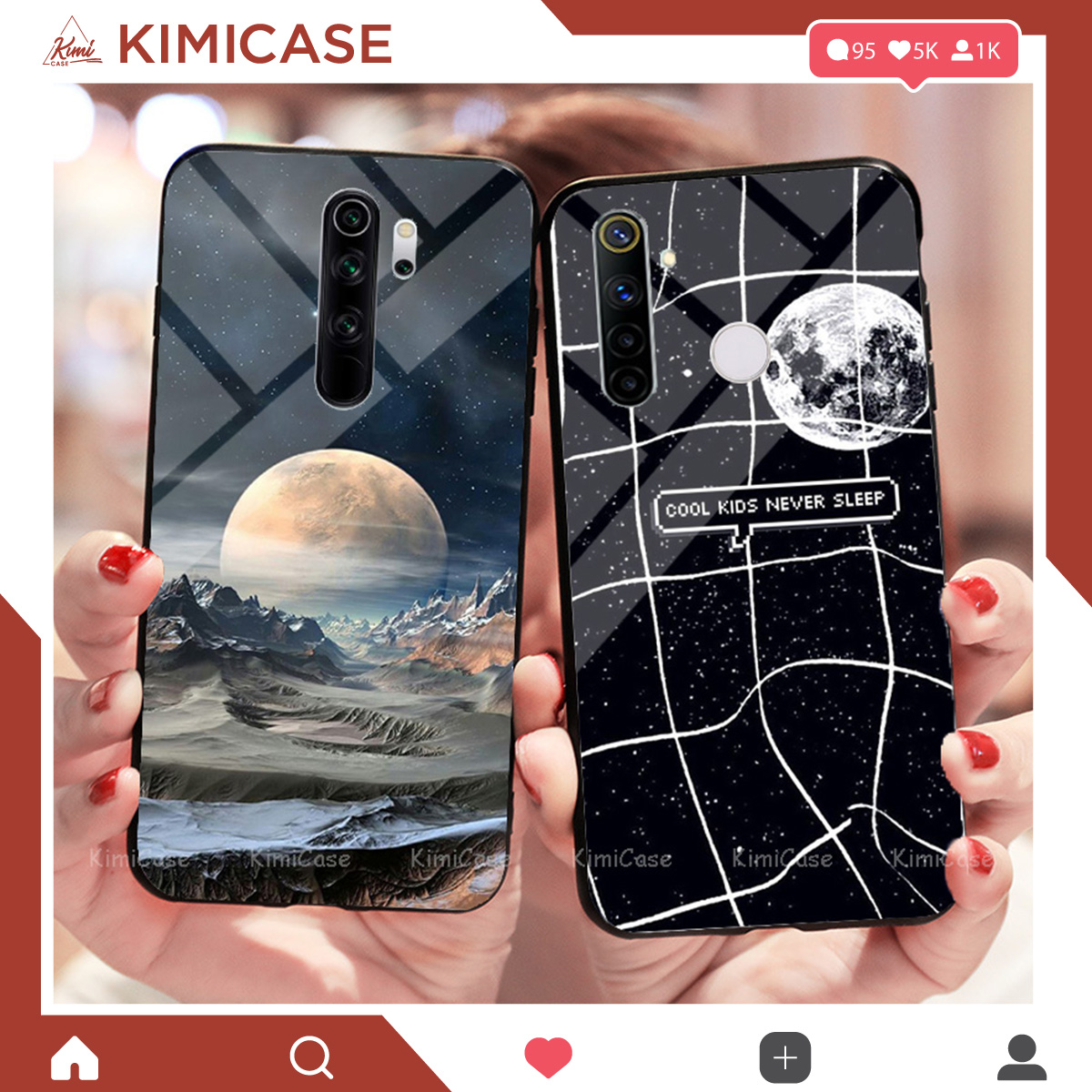 Ốp Vsmart Active 3 lưng kính cường lực cao cấp kimicase