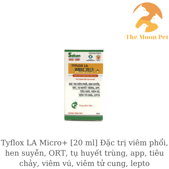 Tyflox LA Micro+ [20 ml] T.huốc gà đá khò khè, viêm phổi, ORT