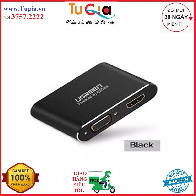 Bộ chuyển ugreen 30963, 30522 xuất điện thoại ra tivi hdmi, vga chuẩn cắm lightning, micro usb