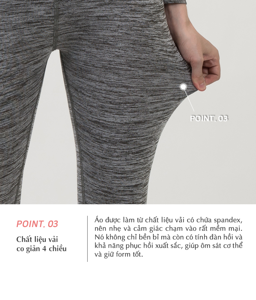 Quần legging nữ dáng lửng nâng mông, cạp cao ARMEDES - AR 272