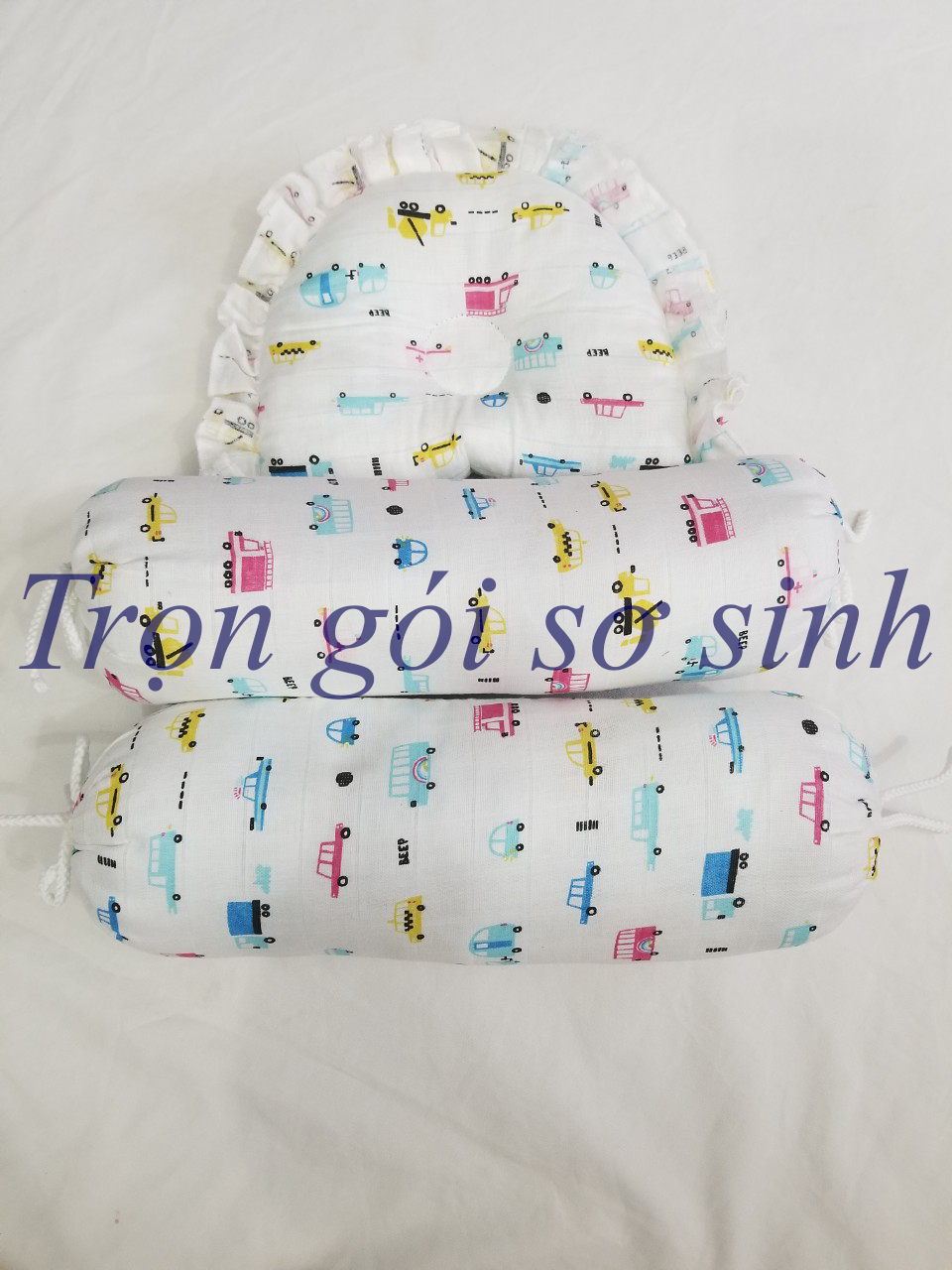 Bộ gối ôm, chặn dành cho bé SỢI TRE (bộ gồm 2 ôm + 1 cái nằm)