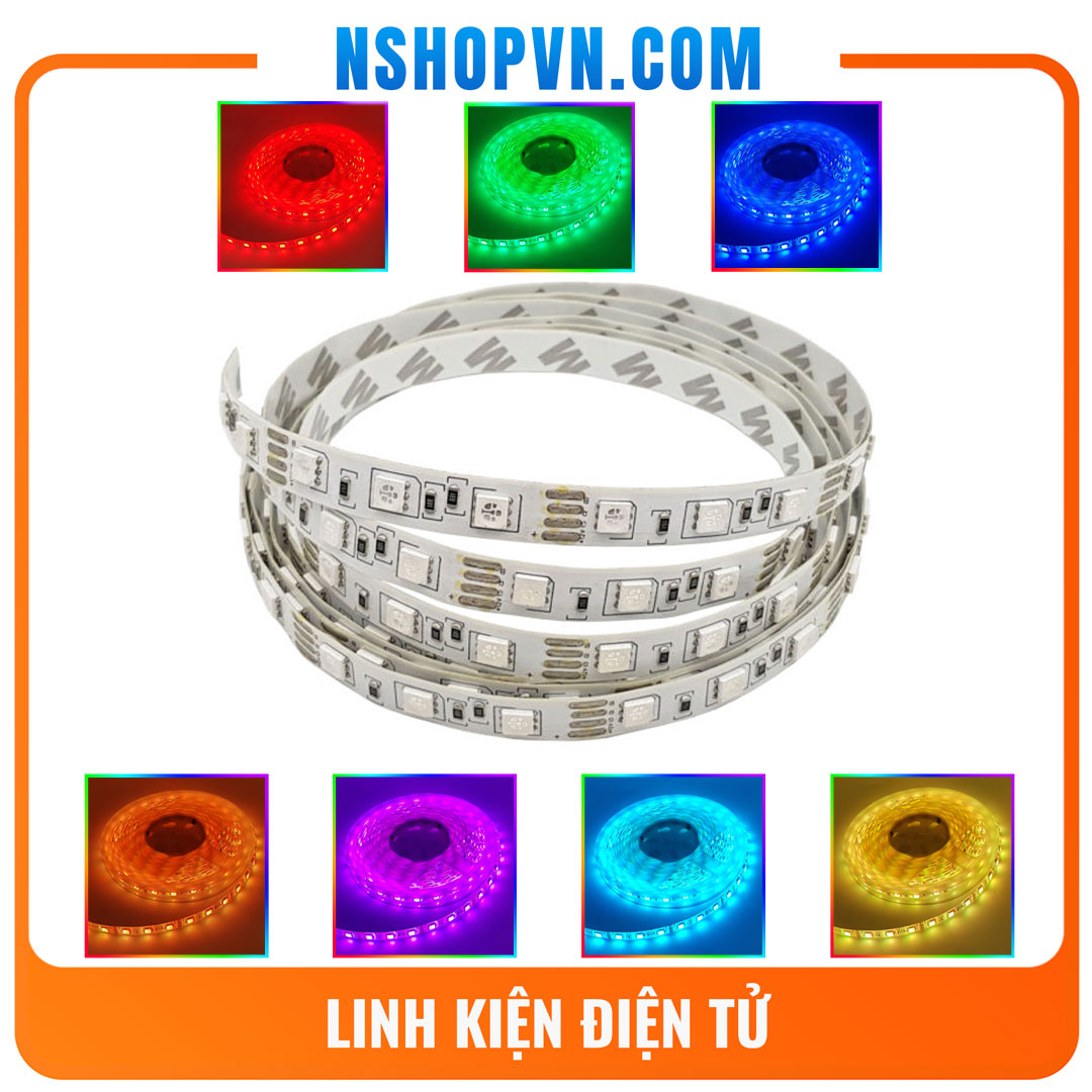 Led dây RGB 5050 1m 60 bóng 12VDC (không jack cắm)
