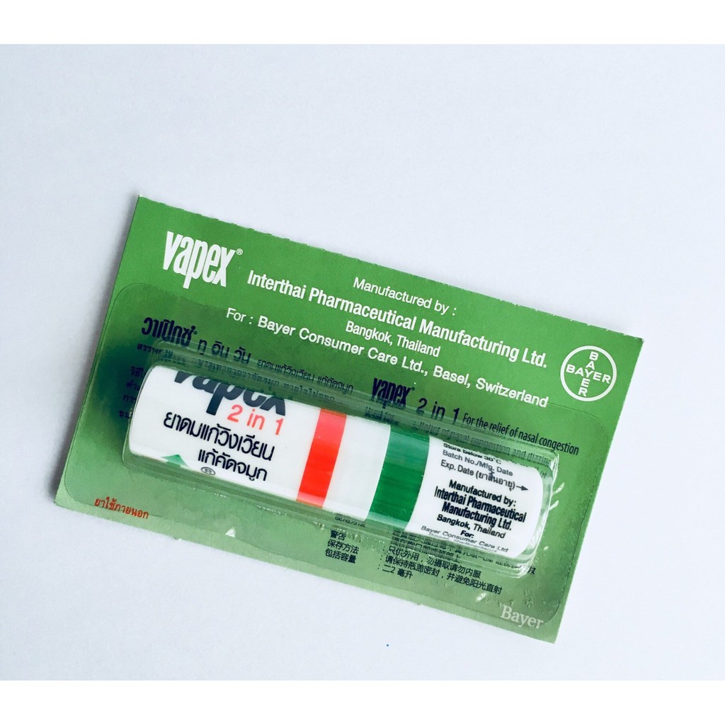 Ống Hít Thông Mũi Vapex Thái Lan 2ml