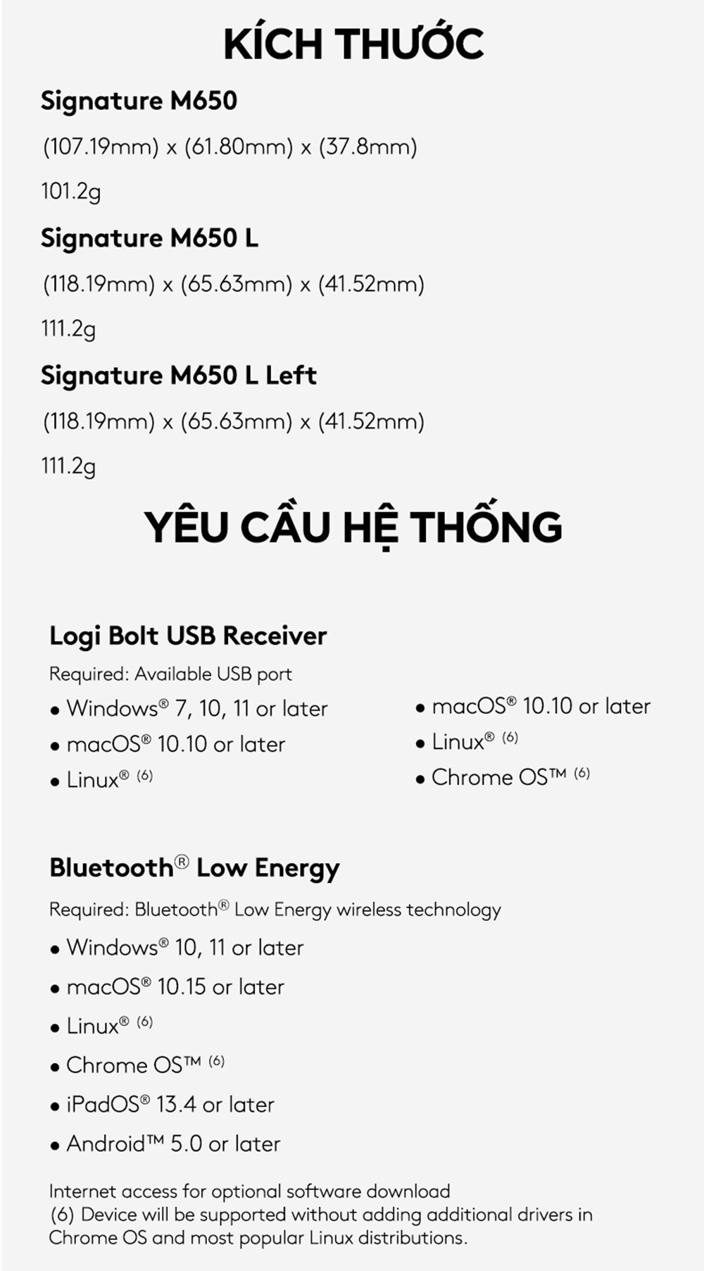 Logitech M650 / M650L Wireless Mouse Bluetooth / USB Silent Scroll Smartwheel - Genuine Warranty