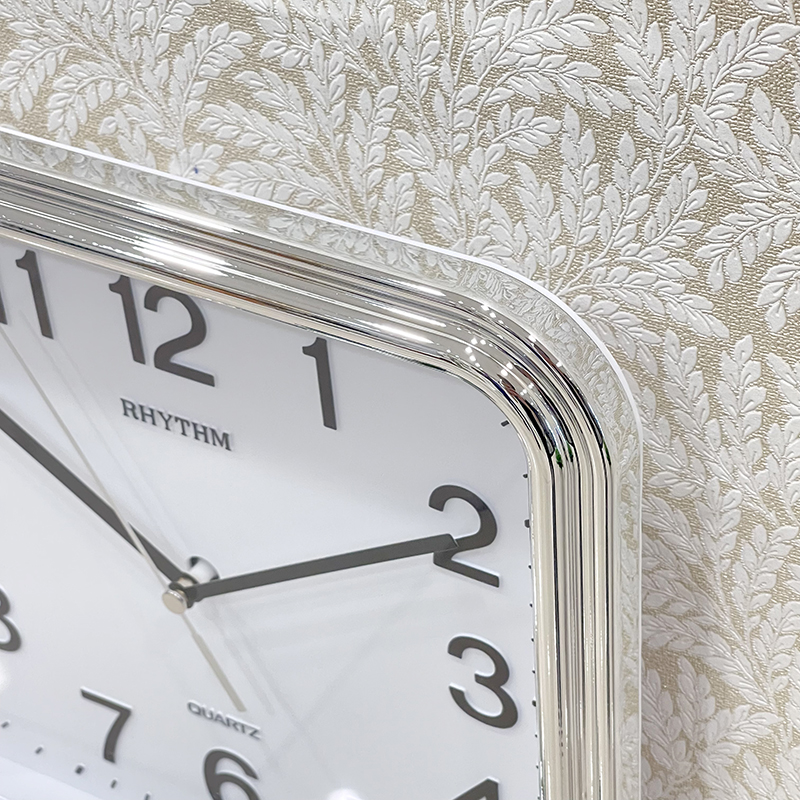 Đồng hồ treo tường Rhythm CMG466NR19 Basic Wall Clocks (Bạc)