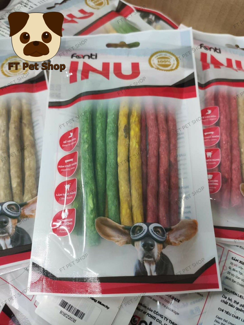 Bánh Que Gặm Sạch Răng Cho Chó Fonti INU Munchy