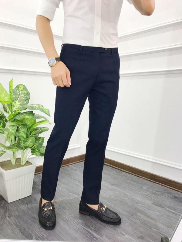 Quần âu nam Hàn Quốc, quần tây nam đen dáng ôm vải co giãn không nhăn Cao Cấp