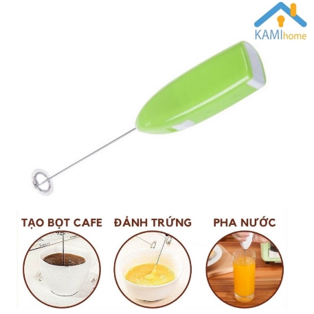 Dụng cụ đánh trứng tạo bọt cafe mini chạy pin