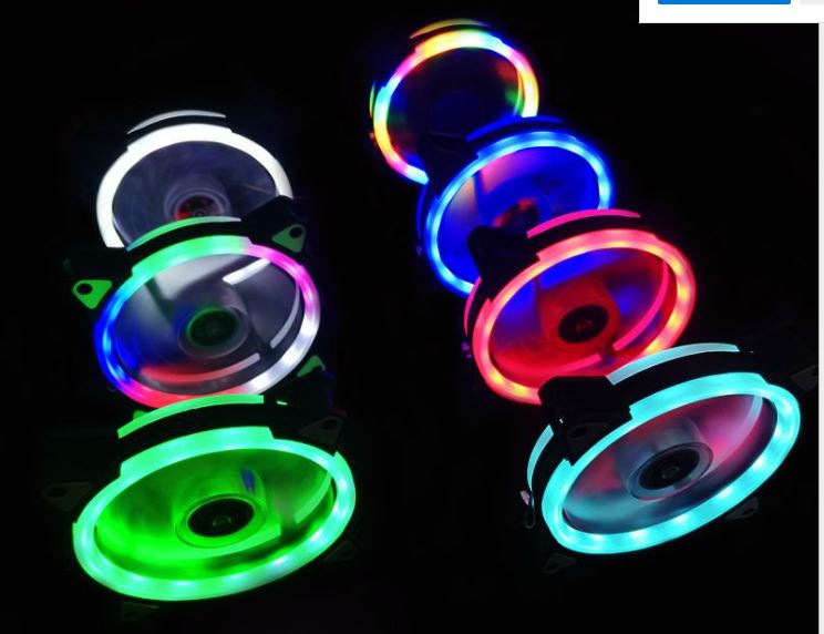 Fan case PC-Led RGB-12cm-3pin.