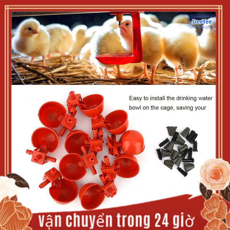 10 chiếc cốc uống nước tự động cho chuồng chim, dụng cụ uống nước cho gà