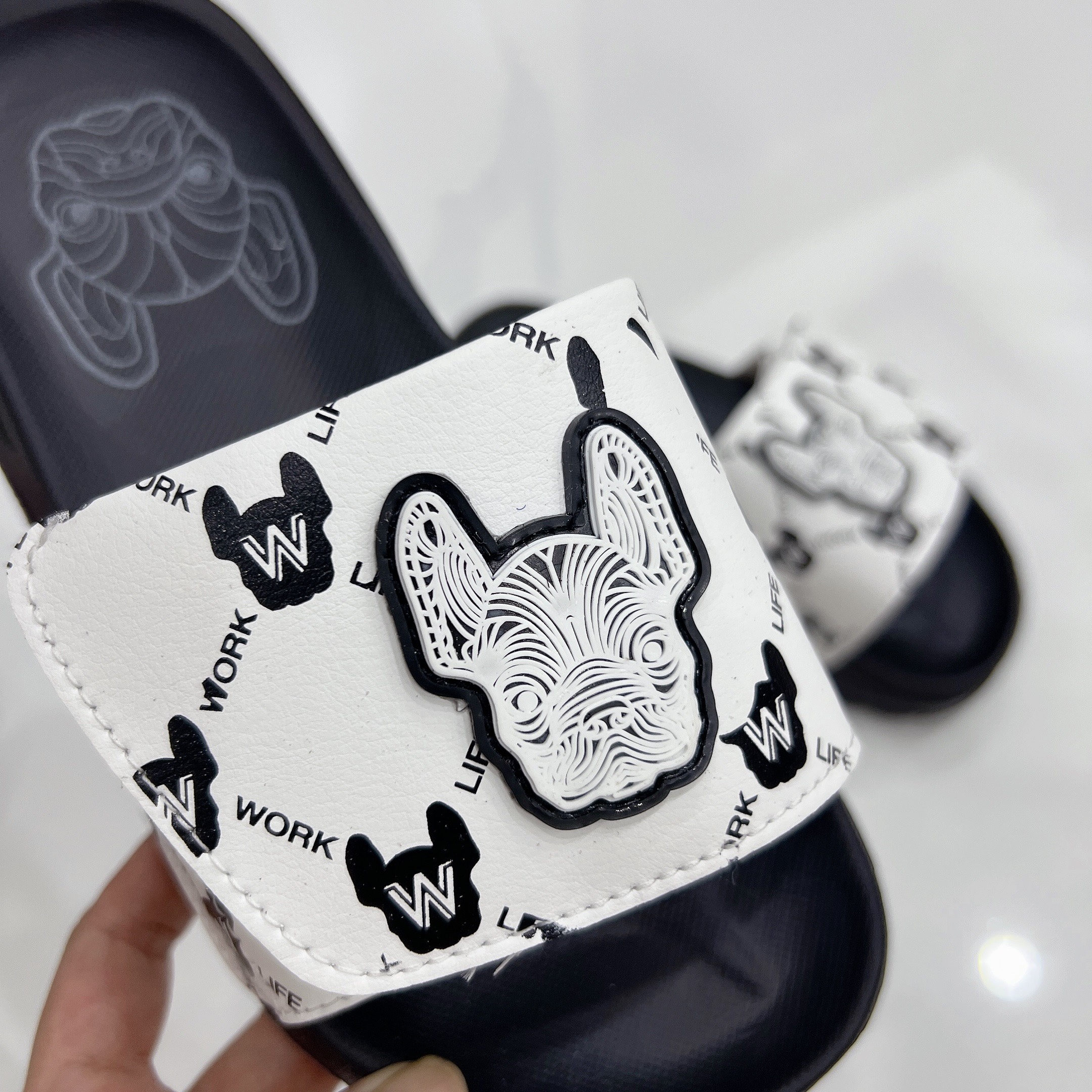 Dép life work cún bulldog Unisex -mới nhất 2024