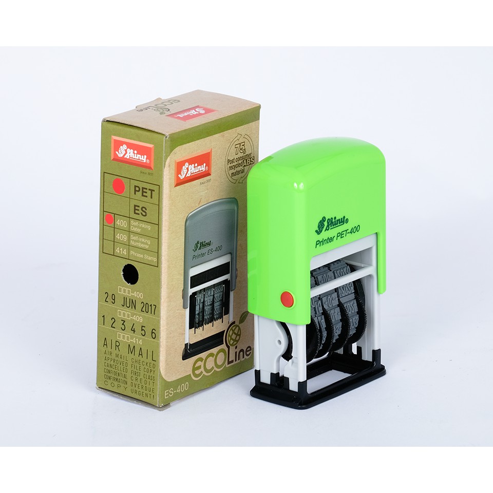 [HCM]Dấu tự động Shiny S-400 (đóng ngày tháng năm)Mini dater Số cao 4mm - Có 2 loại tiếng Anh và tiếng Việt