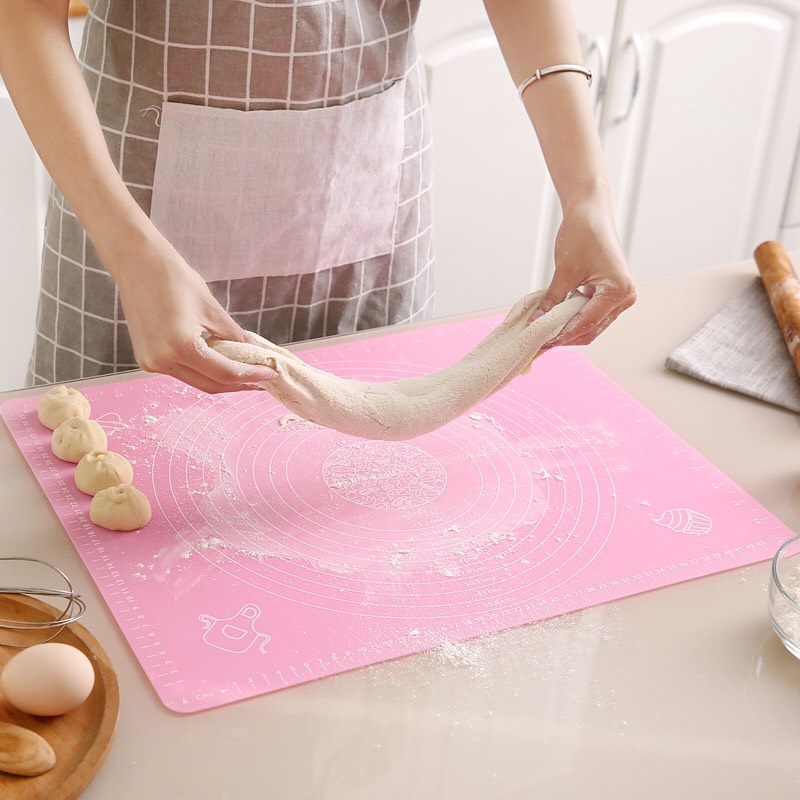 Thớt Silicon Dẻo Có Chia Vạch Làm Bánh
