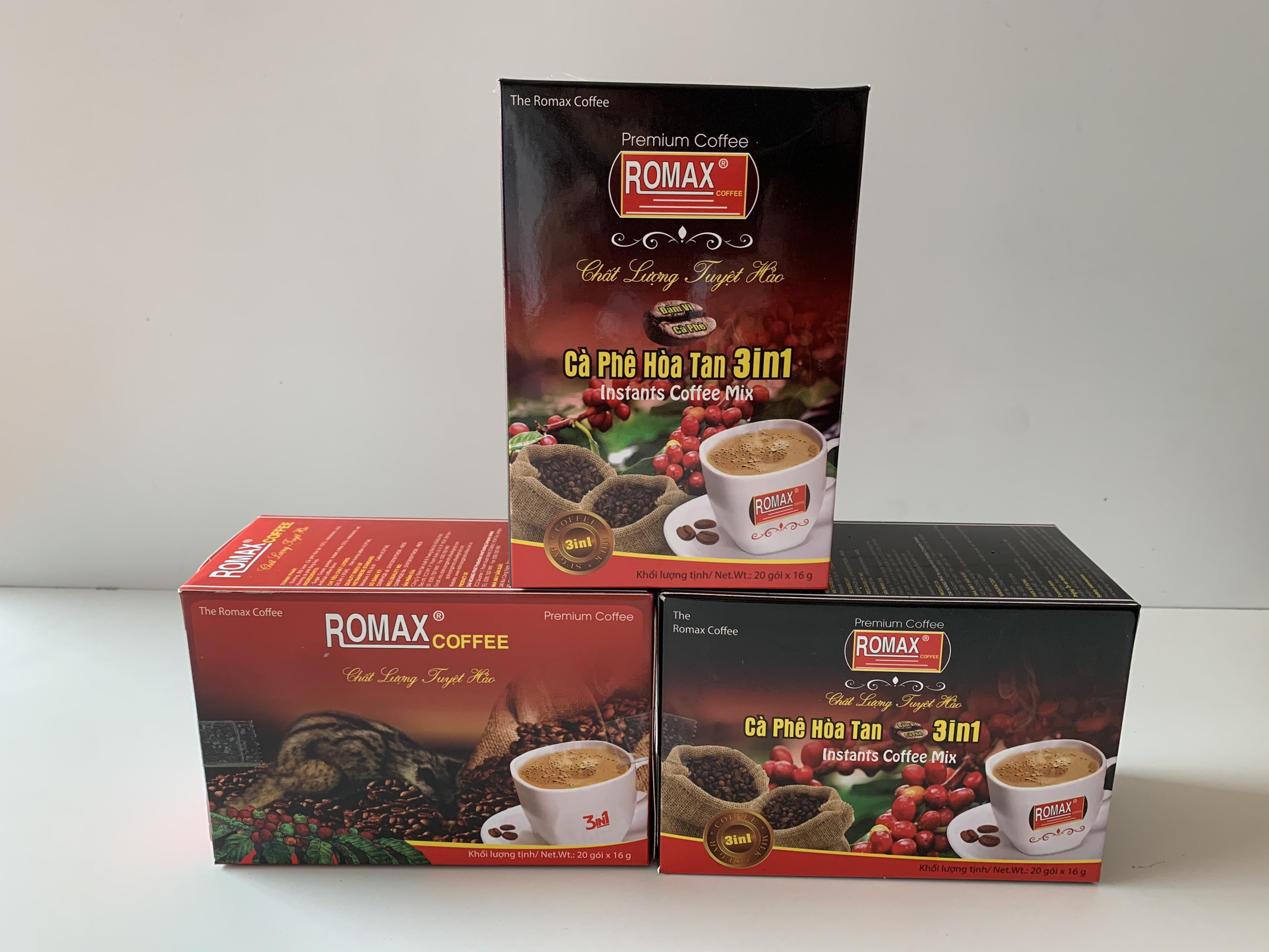 Cà Phê hòa tan ROMAX 3 in 1 (hộp 20 gói) - Romax Coffee