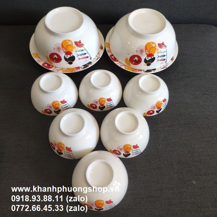 [HCM]bộ chén tô dĩa sứ trắng - chén tô dĩa sứ