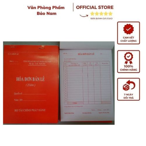 Hóa đơn bán lẻ khổ A4/A5 có 1 liên - 2 liên - 3 liên