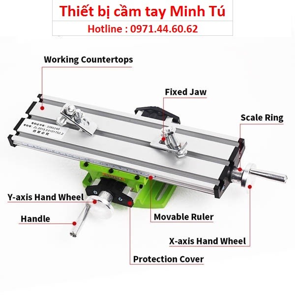 Bàn trượt 2 chiều lắp khoan bàn