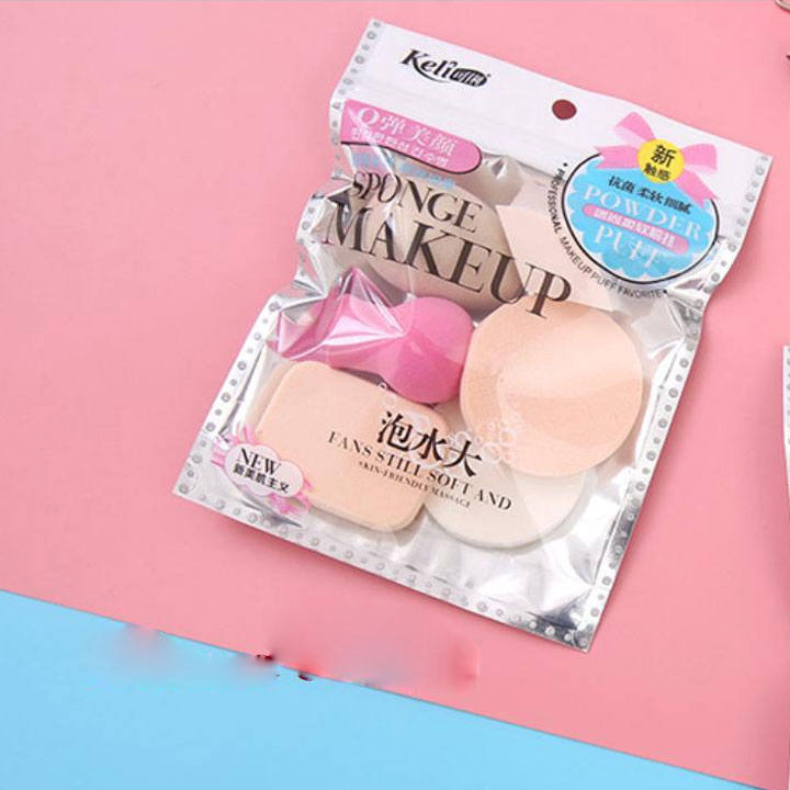 Set 6 Bông Mút Trang Điểm Tán Phấn Nền Phấn Phủ Kem Lót (giao màu ngẫu nhiên)