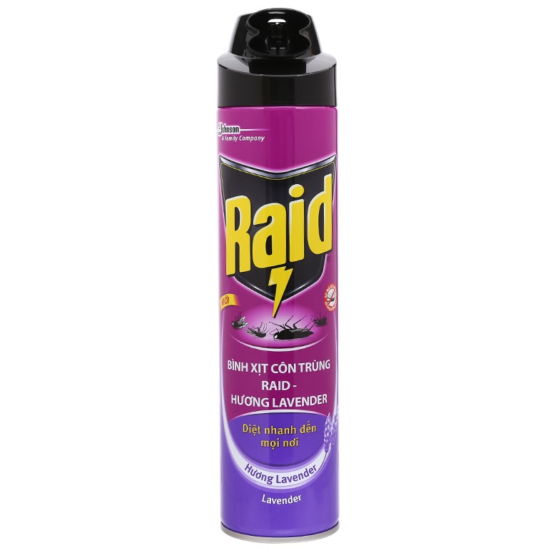 [HCM]Xịt Muỗi RAID Hương Lavender Chai 600ml