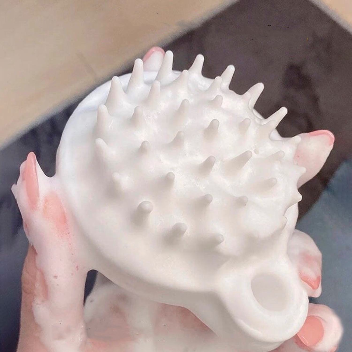 Lược gội đầu silicon mát xa da đầu , kích thích mọc tóc