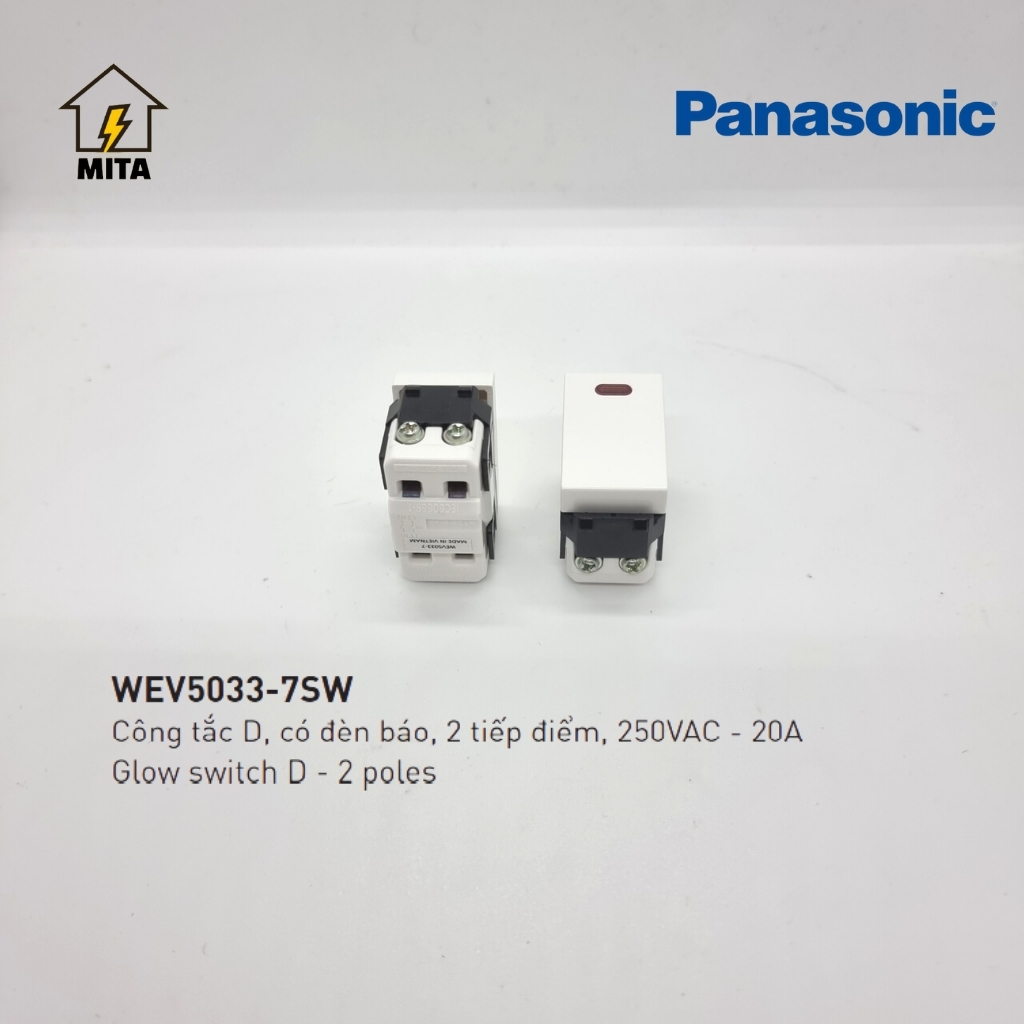 Hạt Module Công tắc 2 Cực 20A Panasonic - Công tắc bình nóng lạnh Panasonic - MITA