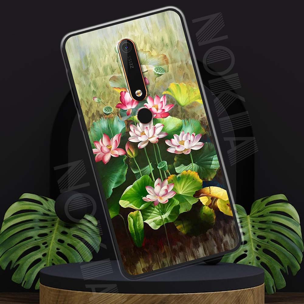 Ốp lưng nokia 6.1, nokia 6 mẫu bst hoa lá cành tpu