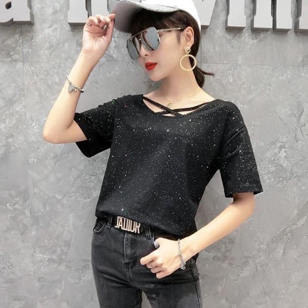 Áo cotton nhũ cách điệu