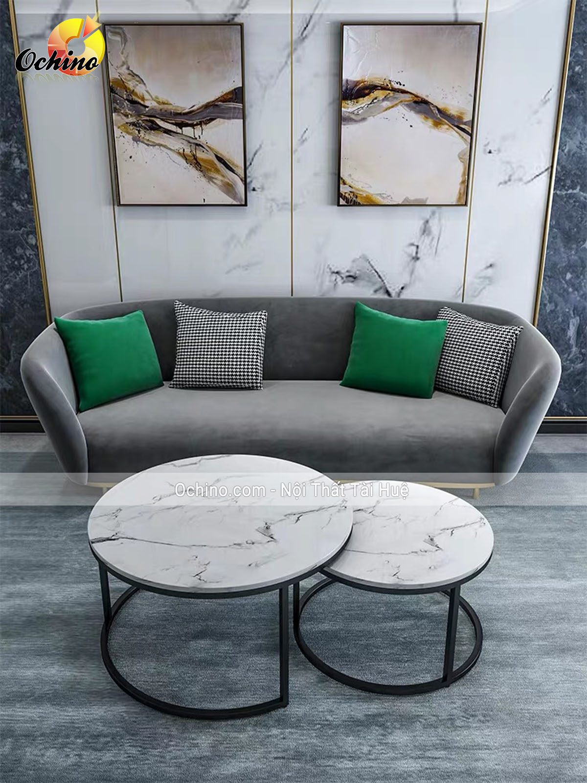 (FREE SHIP) Bàn Trà Đôi mặt đá cao cấp để Sofa Phòng Khách và Quán ( Hàng có sẵn)