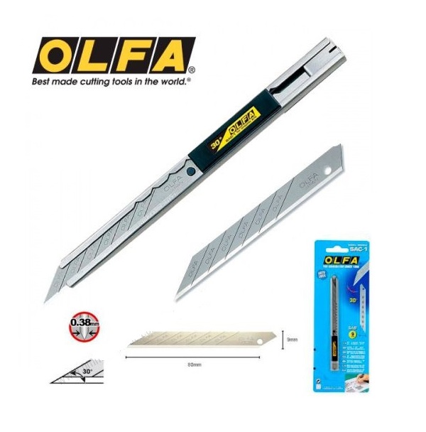 [HCM]Dao Nhỏ Cán Sắt Olfa Sac-1 Nút Đẩy - 8001074200