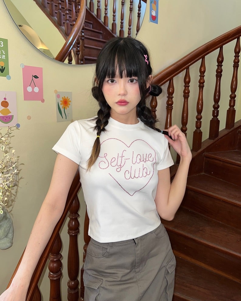 Áo croptop đính cườm SLC