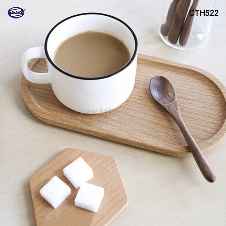 Thìa cafe mini gỗ Óc Chó nhập khẩu Mỹ, thìa xuất Nhật - CTH522 - HAHANCO (Walnut) Phụ kiện thìa gỗ vừa sử dụng chụp ảnh hoặc decor trang trí cho nhà hàng, món ăn