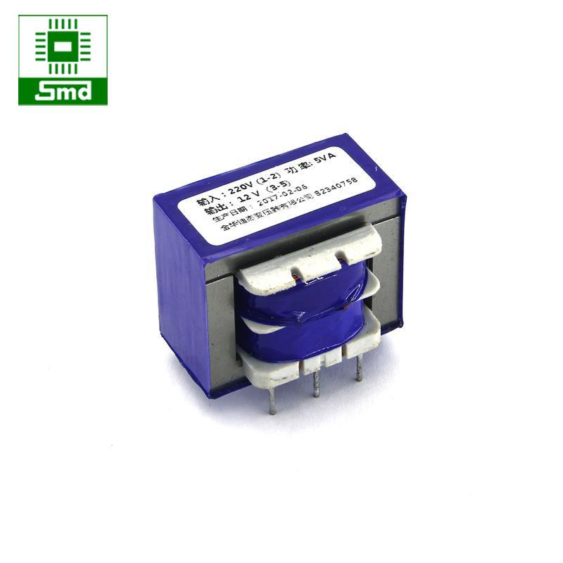 Biến áp 220V-12V (5W-415mA) có chân hàn PCB
