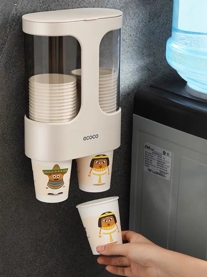 Hộp đựng cốc giấy tự nhả cốc dán tường Ecoco E1907