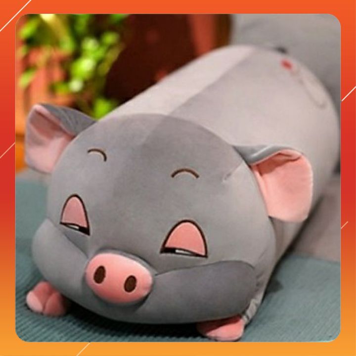Gấu bông heo hồng🐷 [GIÁ XƯỞNG]🐷 heo nhồi bông, gấu nhồi bông heo lười mắt hồng Vải Thun Co Giãn 4 Chiều SIÊU MỀM MẠI