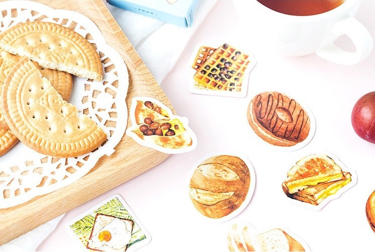 Hộp 46 stickers thức ăn uống
