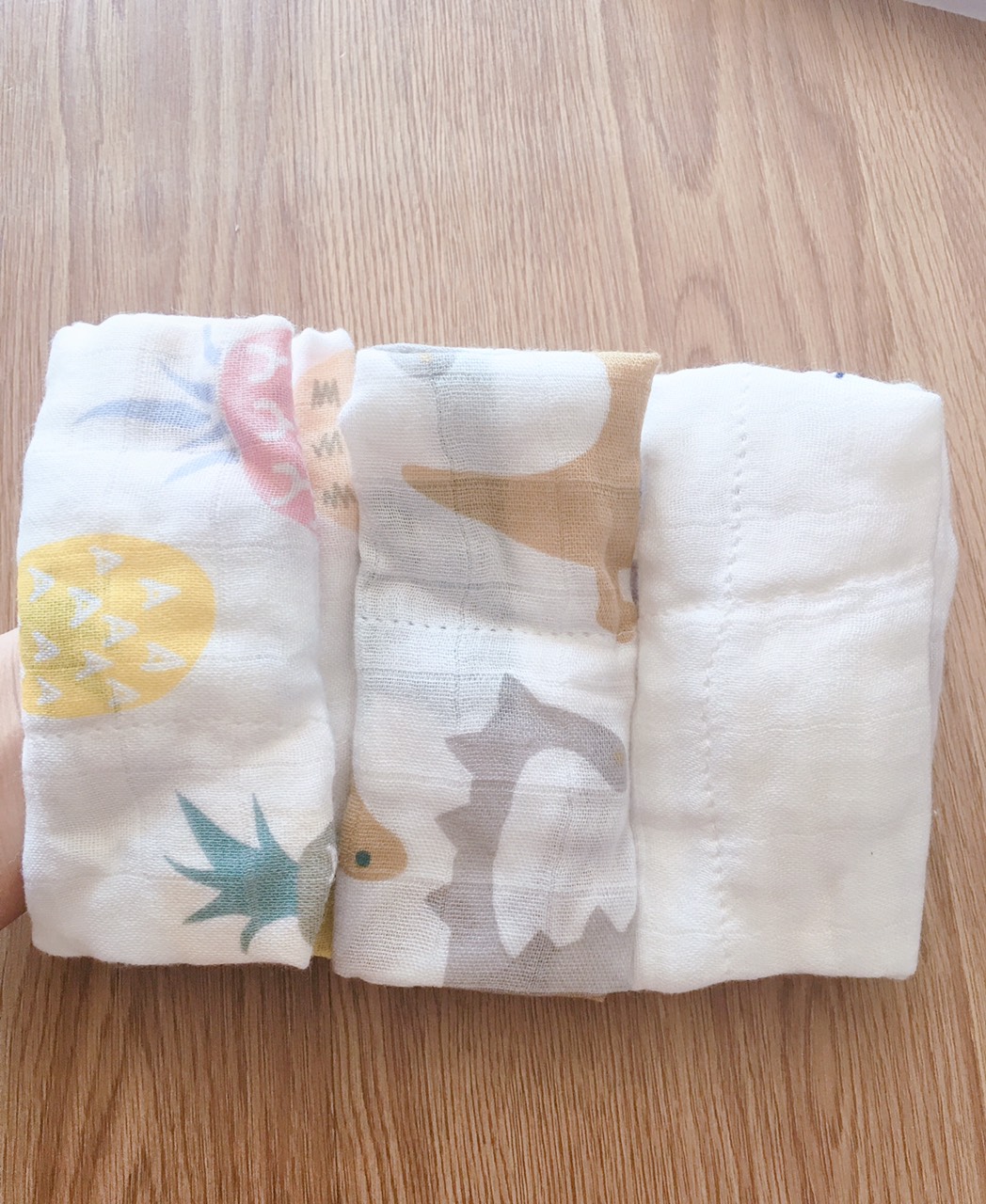 set 3 khăn sữa sợi tre muslin tree