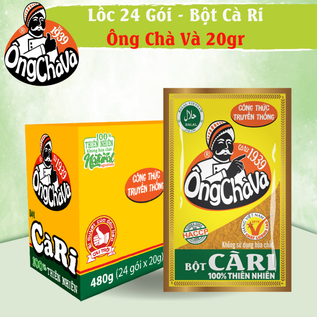 24 packs of ong cha va curry powder 20g