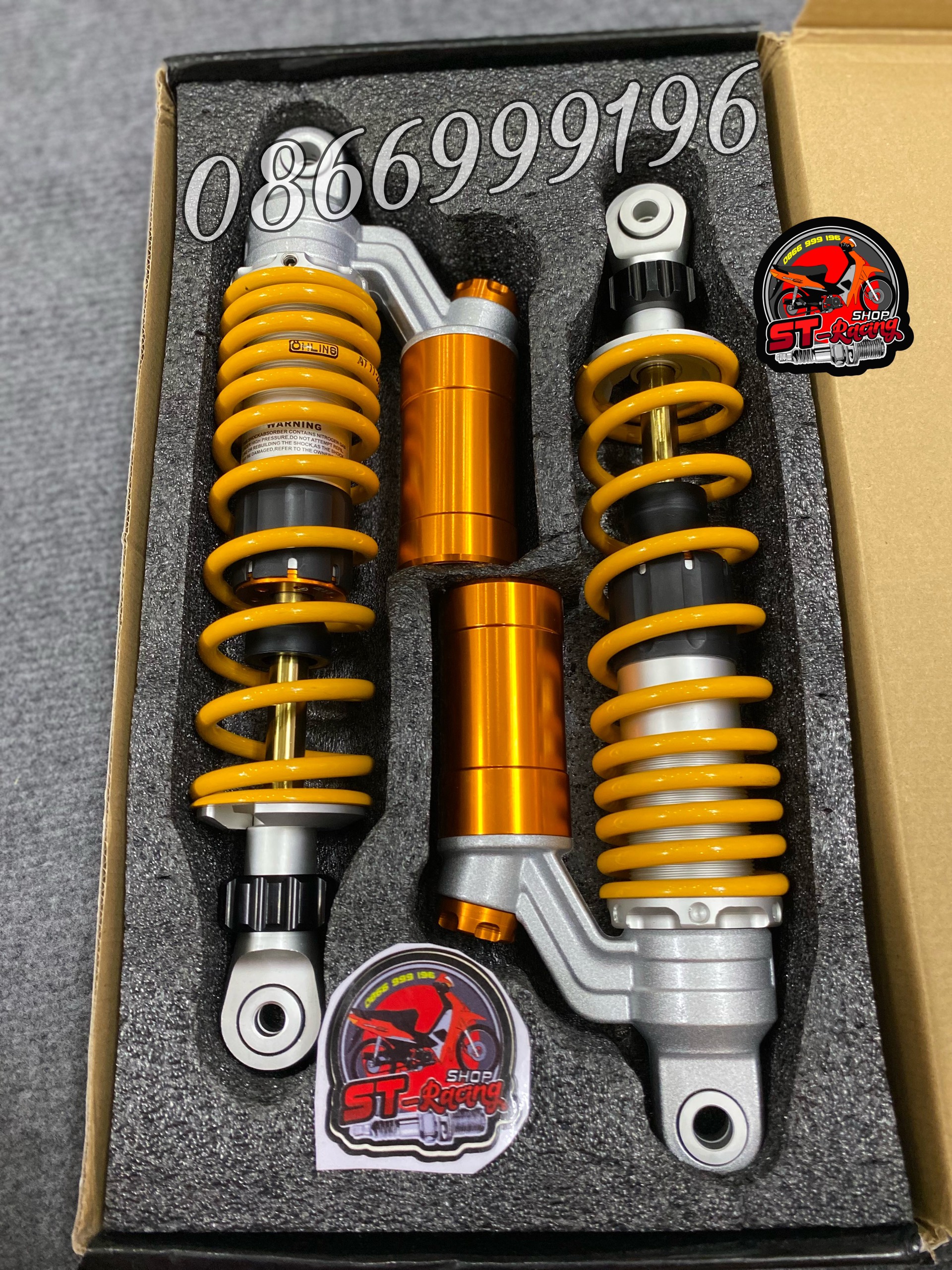 Phuộc Thụt Ohlins Bình Dầu Có Tăng Chỉnh: WAVE DREAM -FUTURE-SIRUS-JUPITER,