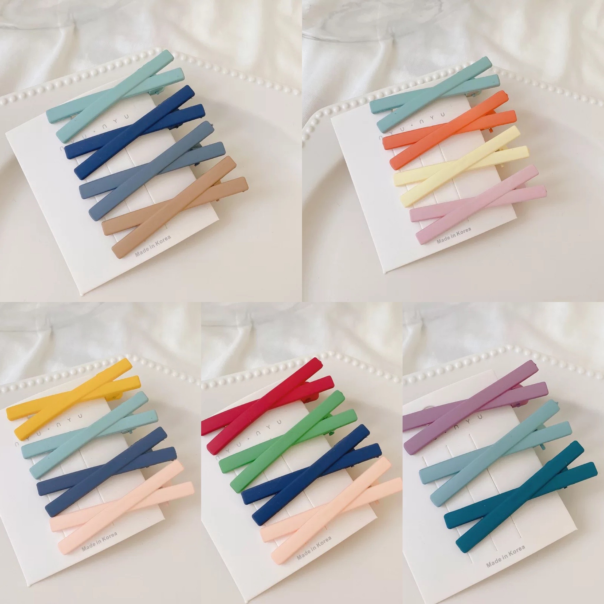 [HCM]Combo 10 kẹp tóc nơ nhiều màu Pastel