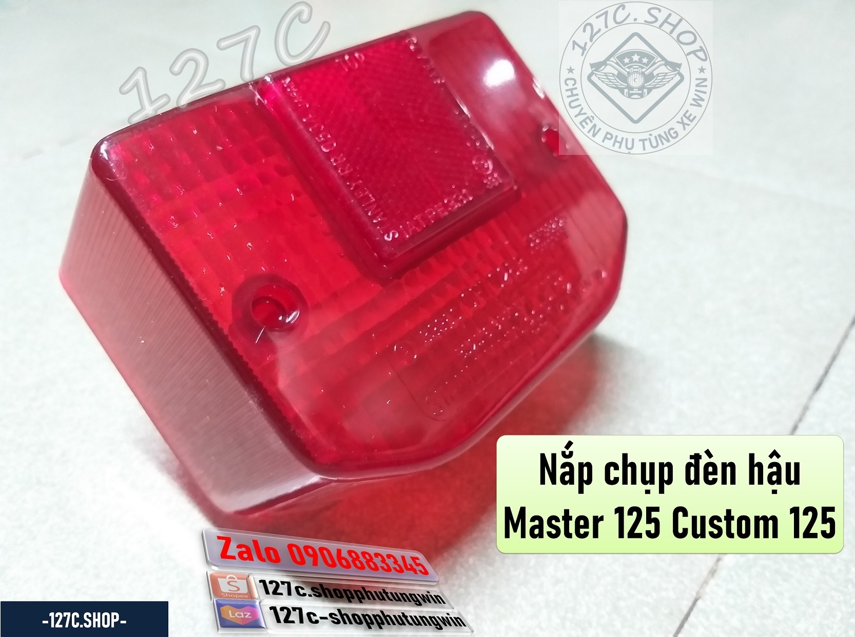 [HCM] Nắp chụp đèn hậu Master 125 Custom 125