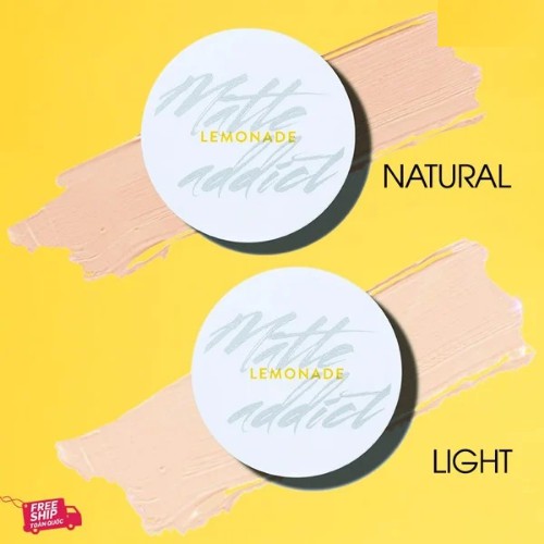 [Kèm Face Filler] Phấn nước kiềm dầu cấp ẩm Lemonade Matte Addict Dual Cushion 16g
