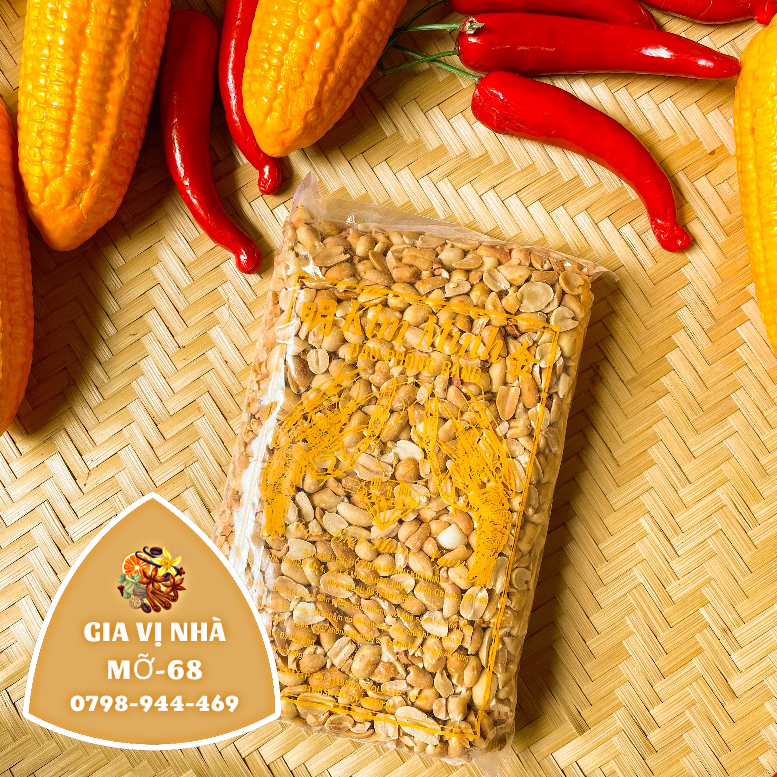 Đậu phộng rang kim minh 500gr-1kg