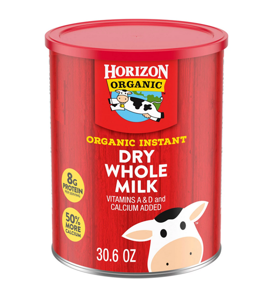 Sữa tươi nguyên kem dạng bột - sữa tươi hữu cơ horizon organic dry whole milk 870g