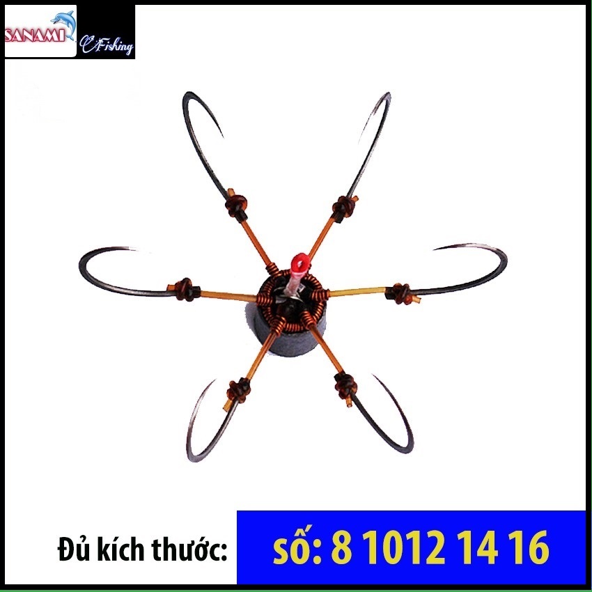 [Hàng đẹp] Lưỡi câu lục - lưỡi câu cá sông, lưỡi câu lục tỳ, lưỡi câu lục bềnh lưỡi câu chùm - Sanami Fishing