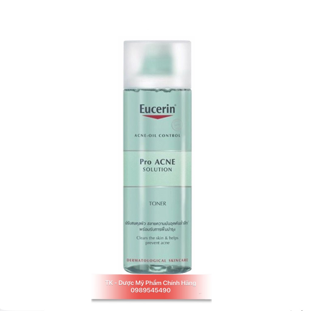 Toner eucerin nước hoa hồng cân bằng da dành cho da dầu mụn - 200ml